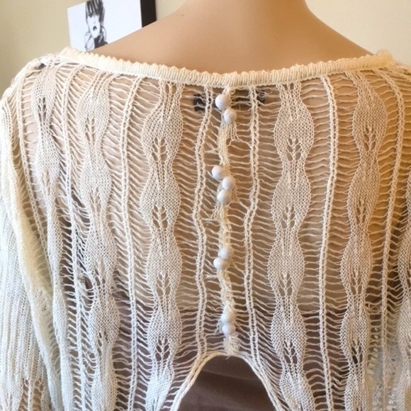 John Fashion Ivory Open Knit Sweater. P/A1022/1 - Picture 2 of 8